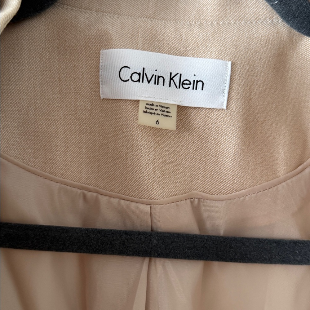 Calvin Klein Cream Sheer Blazer